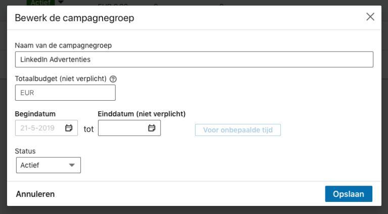 Campagnegroep aanmaken Linkedin Campagnegroep aanmaken Linkedin